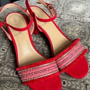 Lexi & Abbie Red Sandal Heels